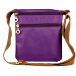 Nylon Messenger Bag - Purple