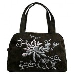 Embroidered Flower Print Cosmetic Bag (BG-D2B)