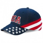 Cotton Twill Washed USA Flag Cap (HT-7642C)