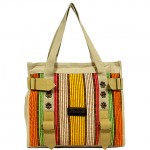 Canvas Tote w/ Suede-Like Belt - BG-4898CA